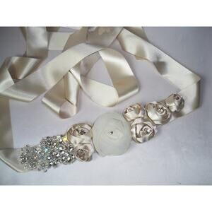 Champagne taupe bridal belt, bridal dress belt belt rhinestone bridal dress sash